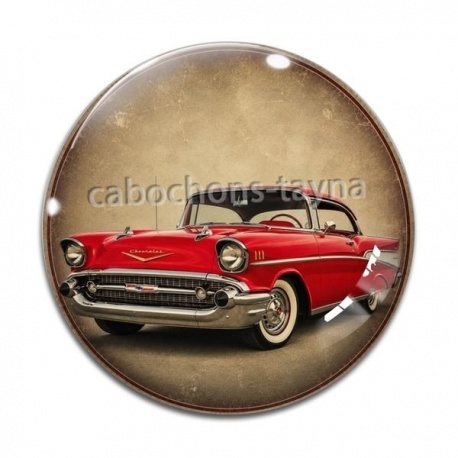 Cabochon Verre - voiture vintage