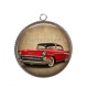 Pendentif Cabochon Argent - voiture vintage