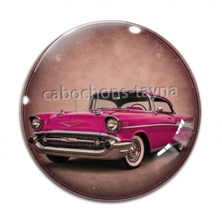 Cabochon Verre - voiture vintage