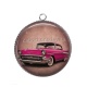 Pendentif Cabochon Argent - voiture vintage