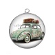Pendentif Cabochon Argent - voiture
