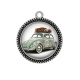 Pendentif Cabochon Argent - voiture