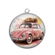 Pendentif Cabochon Argent - voiture