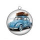 Pendentif Cabochon Argent - voiture