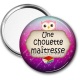 Miroir de poche - chouette maîtresse