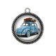 Pendentif Cabochon Argent - voiture