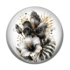 Cabochon Résine - fleur exotique