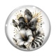 Cabochon Verre - fleur exotique