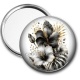 Miroir de poche - fleur exotique