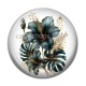 Cabochon Résine - fleur exotique