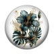 Cabochon Résine - fleur exotique