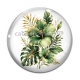 Cabochon Verre - fleur exotique
