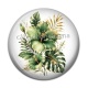 Cabochon Résine - fleur exotique