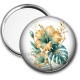 Miroir de poche - fleur exotique