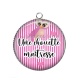 Pendentif Cabochon Argent - chouette maîtresse