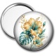 Miroir de poche - fleur exotique