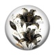 Cabochon Résine - fleur exotique