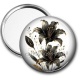Miroir de poche - fleur exotique