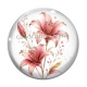 Cabochon Verre - fleur exotique