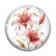 Cabochon Verre - fleur exotique