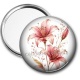 Miroir de poche - fleur exotique