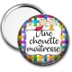 Miroir de poche - chouette maîtresse