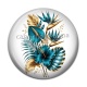 Cabochon Résine - fleur exotique