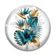 Cabochon Verre - fleur exotique