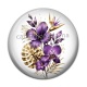 Cabochon Résine - fleur exotique