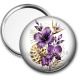Miroir de poche - fleur exotique