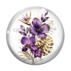 Cabochon Verre - fleur exotique