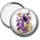 Miroir de poche - fleur exotique
