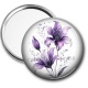 Miroir de poche - fleur exotique