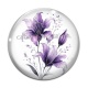 Cabochon Verre - fleur exotique