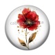 Cabochon Résine - coquelicot
