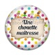 Cabochon Verre - chouette maîtresse