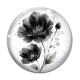Cabochon Verre - coquelicot