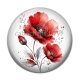 Cabochon Résine - coquelicot