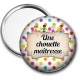 Miroir de poche - chouette maîtresse