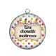 Pendentif Cabochon Argent - chouette maîtresse