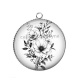 Pendentif Cabochon Argent - fleur