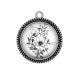 Pendentif Cabochon Argent - fleur