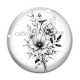 Cabochon Verre - fleur