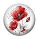 Cabochon Résine - coquelicot