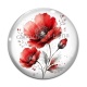 Cabochon Verre - coquelicot