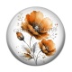 Cabochon Résine - coquelicot