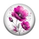 Cabochon Résine - coquelicot
