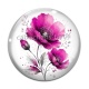 Cabochon Verre - coquelicot