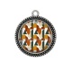 Pendentif Cabochon Argent - fond abstrait 