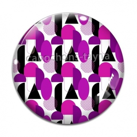Cabochon Verre - fond abstrait 